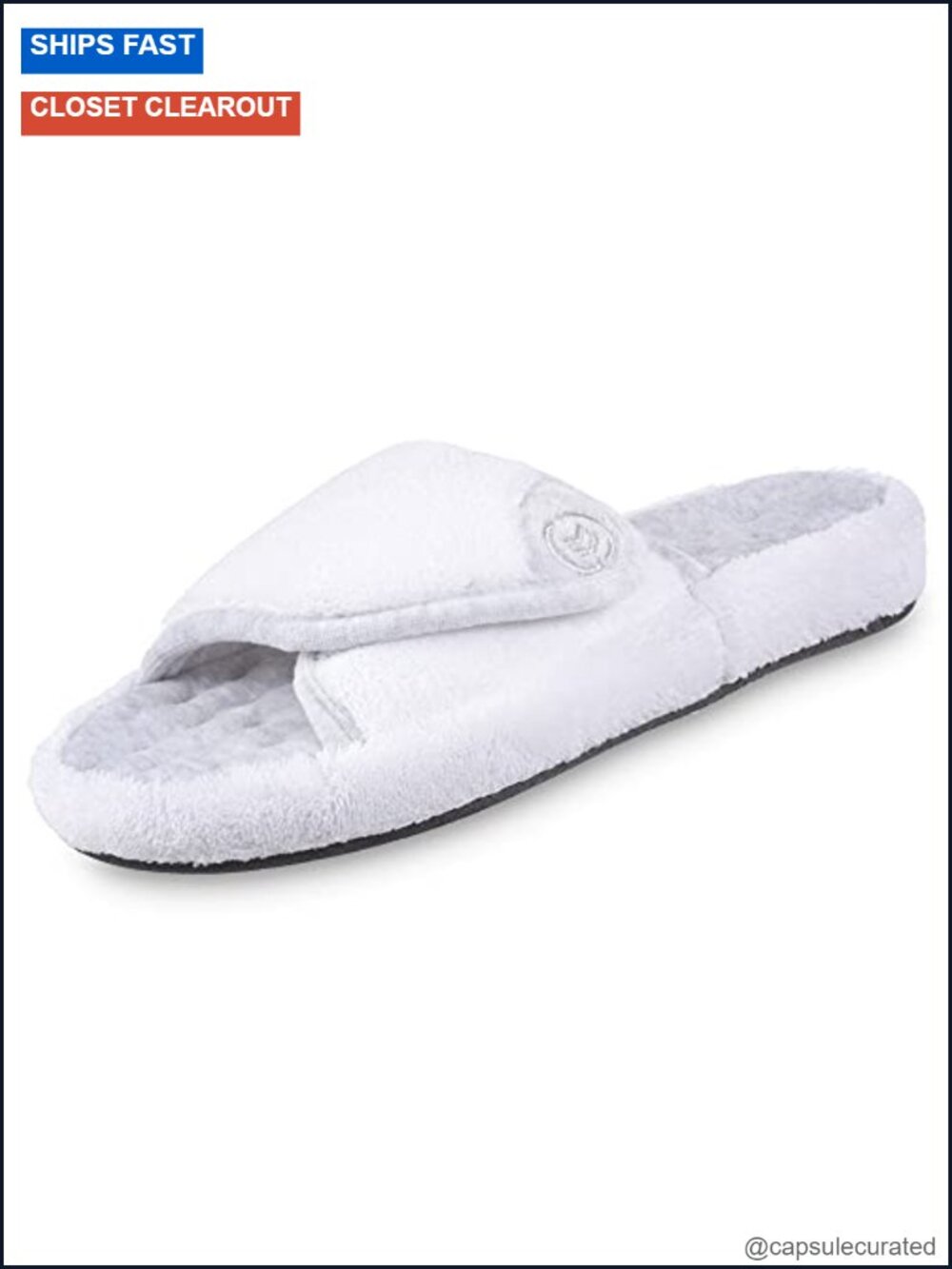Microterry Memory Foam Spa Slide Slippers